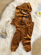 Load image into Gallery viewer, Boys Pocketed Velour Hoodie and Pants Set