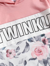 Load image into Gallery viewer, Girls Floral TWINKLE Hoodie and Pants Set