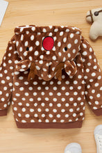 Load image into Gallery viewer, Kids Rudolph Feature Polka Dot Hooded Jacket