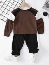 Load image into Gallery viewer, Girls Color Block Side Stripe Set