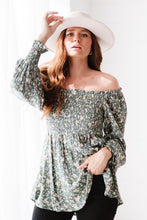 Load image into Gallery viewer, Flora and Fauna Smocked Blouse