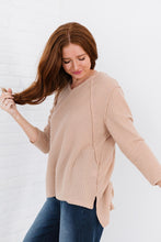 Load image into Gallery viewer, Stay Awhile Waffle Knit V-Neck Tee