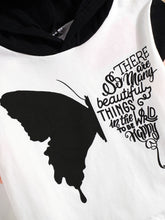 Load image into Gallery viewer, Girls Color Block Butterfly Graphic Hoodie and Side Stripe Pants Set