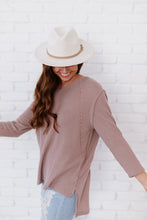 Load image into Gallery viewer, Stay Awhile Waffle Knit Tee