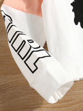Load image into Gallery viewer, Girls Color Block Butterfly Graphic Hoodie and Side Stripe Pants Set