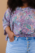 Load image into Gallery viewer, Paisley Days Smocked Waist Blouse