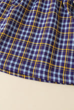 Load image into Gallery viewer, Girls Ruffle Collar Top and Plaid Dress Set