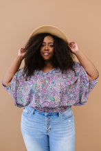Load image into Gallery viewer, Paisley Days Smocked Waist Blouse