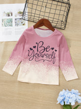 Load image into Gallery viewer, Girls BE YOURSELF T-Shirt and Bell Bottom Jeans Set