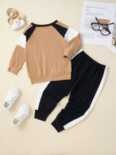 Load image into Gallery viewer, Girls Color Block Side Stripe Set