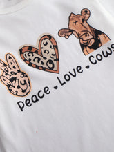 Load image into Gallery viewer, Girls Graphic T-Shirt and Cow Print Pants Set