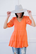 Load image into Gallery viewer, One-Way Ticket Babydoll Blouse