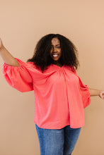 Load image into Gallery viewer, ODDI Citrus Lover Swiss Dot Blouse