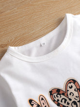 Load image into Gallery viewer, Girls Graphic T-Shirt and Cow Print Pants Set