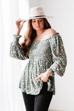 Load image into Gallery viewer, Flora and Fauna Smocked Blouse