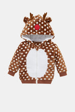 Load image into Gallery viewer, Kids Rudolph Feature Polka Dot Hooded Jacket