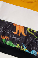 Load image into Gallery viewer, Boys Dinosaur Color Block Tee and Pants Set
