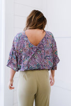 Load image into Gallery viewer, Paisley Days Smocked Waist Blouse