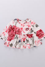Load image into Gallery viewer, Girls Floral Babydoll Top and Jeans Set