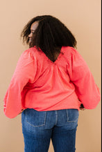 Load image into Gallery viewer, ODDI Citrus Lover Swiss Dot Blouse