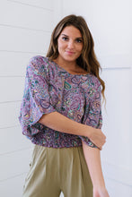 Load image into Gallery viewer, Paisley Days Smocked Waist Blouse