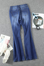 Load image into Gallery viewer, Mid Rise Distressed Flared Jeans