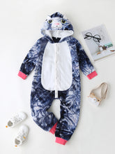 Load image into Gallery viewer, Baby Cat Feature Tie-Dye Hooded Jumpsuit