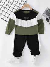 Load image into Gallery viewer, Girls Color Block Side Stripe Set