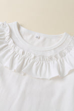 Load image into Gallery viewer, Girls Ruffle Collar Top and Plaid Dress Set