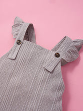 Load image into Gallery viewer, Girls Round Neck T-Shirt and Overalls Set