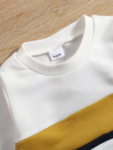 Load image into Gallery viewer, Kids Striped Sweatshirt and Pocketed Pants Set