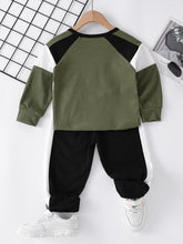 Load image into Gallery viewer, Girls Color Block Side Stripe Set