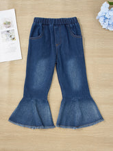 Load image into Gallery viewer, Girls BE YOURSELF T-Shirt and Bell Bottom Jeans Set