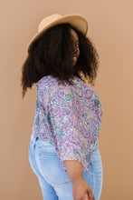 Load image into Gallery viewer, Paisley Days Smocked Waist Blouse