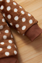 Load image into Gallery viewer, Kids Rudolph Feature Polka Dot Hooded Jacket