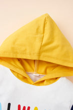Load image into Gallery viewer, Girls Letter Print Contrast Hooded Jumpsuit