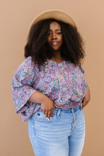 Load image into Gallery viewer, Paisley Days Smocked Waist Blouse