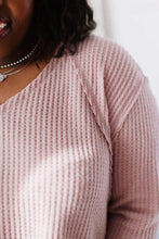 Load image into Gallery viewer, Stay Awhile Waffle Knit Tee