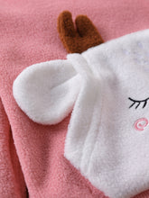 Load image into Gallery viewer, Baby Girl Goat Applique Plush Sweatshirt and Pants Set