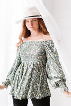 Load image into Gallery viewer, Flora and Fauna Smocked Blouse