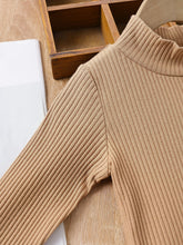 Load image into Gallery viewer, Girls Mock Neck Sweater and Camouflage Pants Set