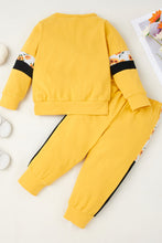 Load image into Gallery viewer, Girls Color Block Sweatshirt and Pants Set