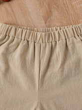 Load image into Gallery viewer, Girls Striped Bow Detail Top and Elastic Waist Wide Leg Pants Set