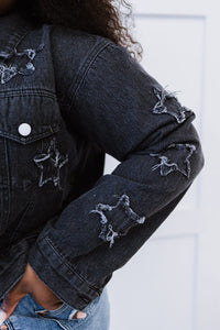 Star-Crossed Cropped Denim Jacket