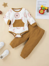 Load image into Gallery viewer, Girls Kangaroo Pocket Onesie and Ribbed Pants Set
