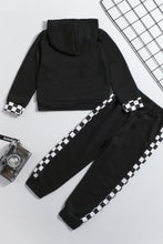 Load image into Gallery viewer, Boys F1 Graphic Hoodie and Side Checkered Pants Set
