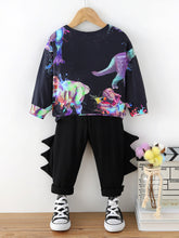 Load image into Gallery viewer, Kids Dinosaur Sweatshirt and Pants Set
