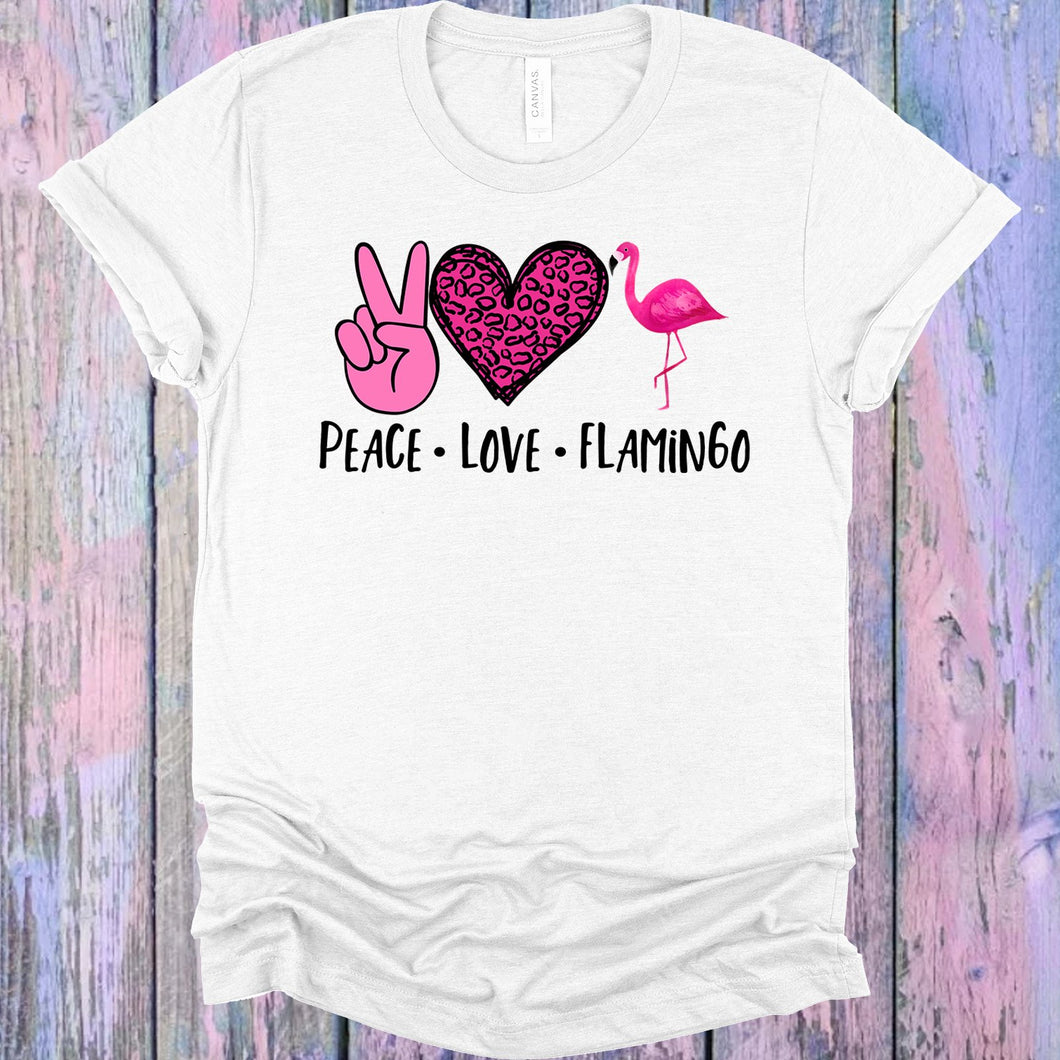 Peace Love Flamingo Graphic Tee