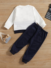 Load image into Gallery viewer, Kids Striped Sweatshirt and Pocketed Pants Set
