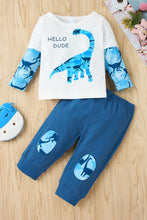 Load image into Gallery viewer, Boys Dinosaur T-Shirt and Pants Set
